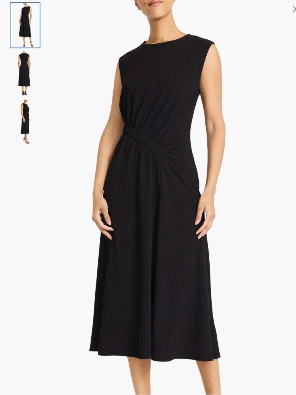 Maggy London Shirred Waist Midi Dress, size 14